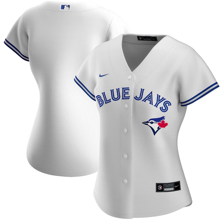 Womens Toronto Blue Jays Nike White Home Replica Team MLB Jerseys->women mlb jersey->Women Jersey